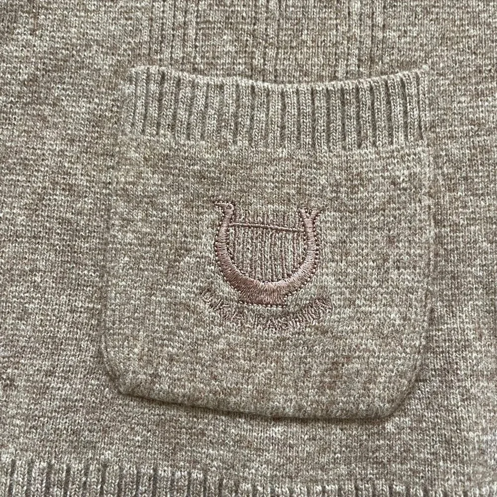 Vintage DaeKwanRyung Mens Ribbed Knit Button-Up Vest Pockets Size XL Brown - Picture 7 of 7